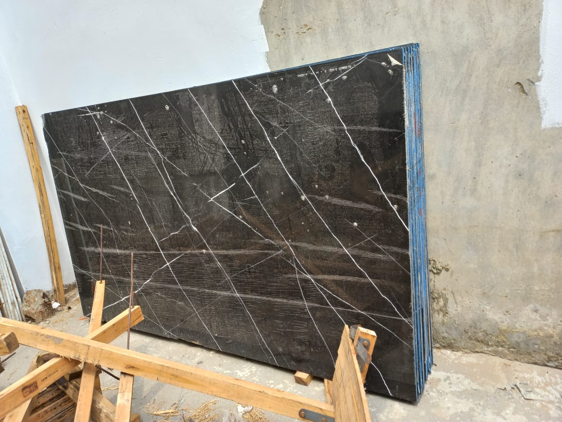 Grey Night Marble Slab – Premium Quality for Kitchen Tops, Table Tops & Stairs